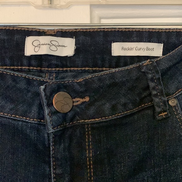Jessica Simpson Bootcut Dark Wash Jeans Size 16W - Picture 2 of 5